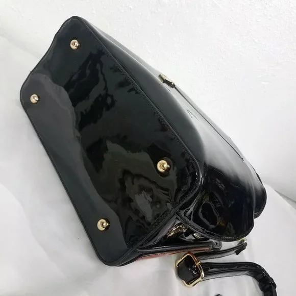 Ruby Black Patent Leather Hand Bag Shoulder Bag - Picture 13 of 15
